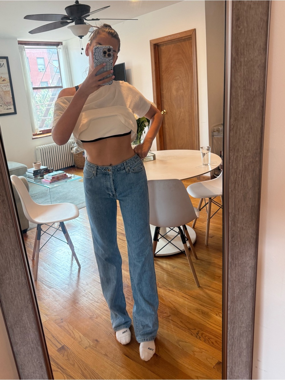 Same Los Angeles perfect Jean High-Rise Straight Leg Women Jeans - Light Blue